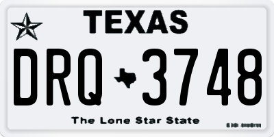 TX license plate DRQ3748