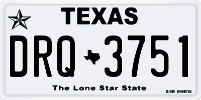 TX license plate DRQ3751