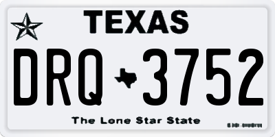 TX license plate DRQ3752