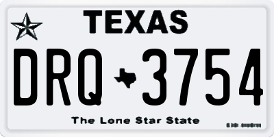 TX license plate DRQ3754