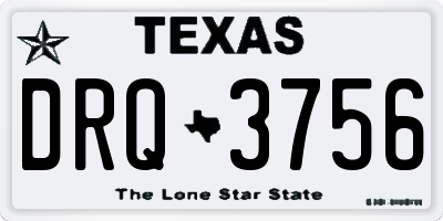 TX license plate DRQ3756