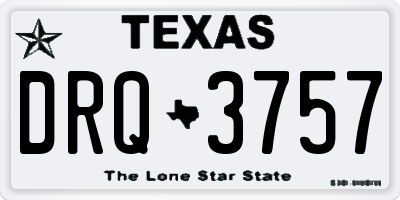 TX license plate DRQ3757