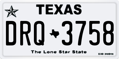 TX license plate DRQ3758