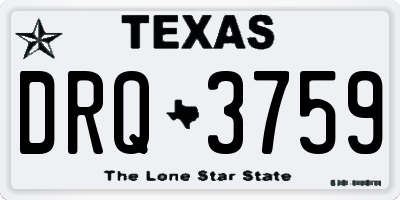 TX license plate DRQ3759