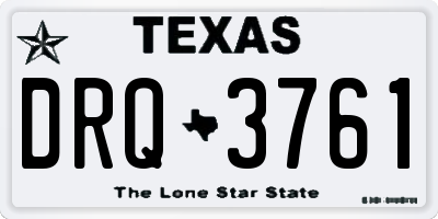 TX license plate DRQ3761
