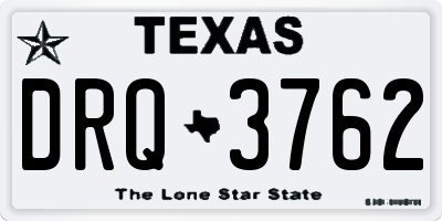 TX license plate DRQ3762