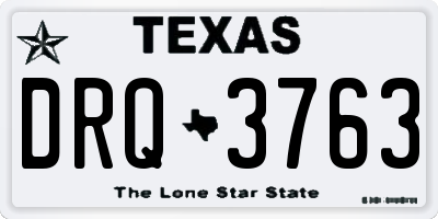 TX license plate DRQ3763