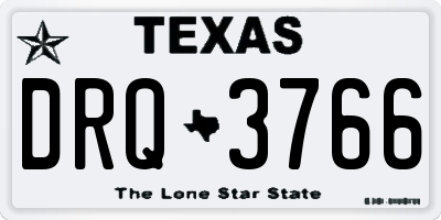 TX license plate DRQ3766
