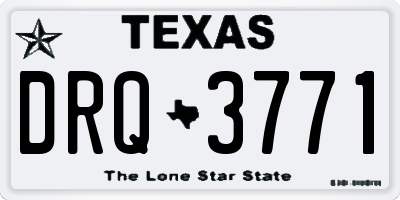 TX license plate DRQ3771