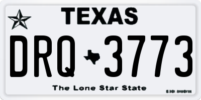 TX license plate DRQ3773