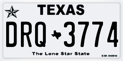 TX license plate DRQ3774