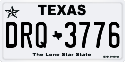 TX license plate DRQ3776