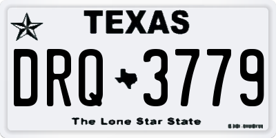 TX license plate DRQ3779