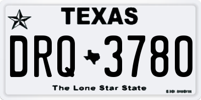 TX license plate DRQ3780