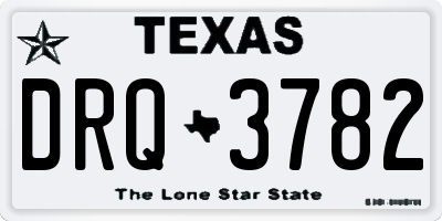 TX license plate DRQ3782