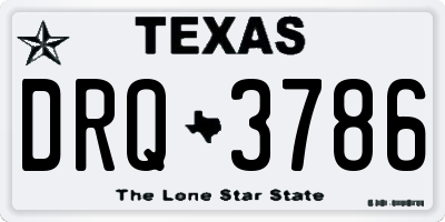 TX license plate DRQ3786