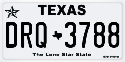 TX license plate DRQ3788