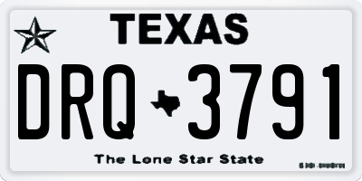 TX license plate DRQ3791