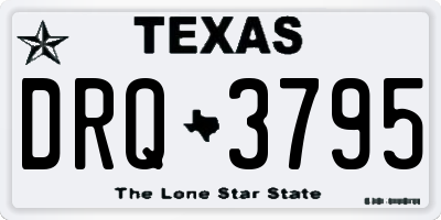 TX license plate DRQ3795