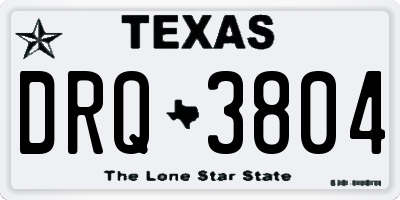 TX license plate DRQ3804