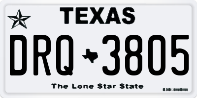 TX license plate DRQ3805
