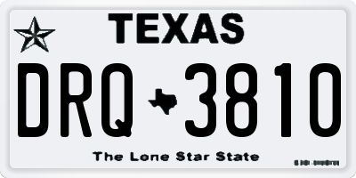 TX license plate DRQ3810