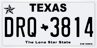 TX license plate DRQ3814
