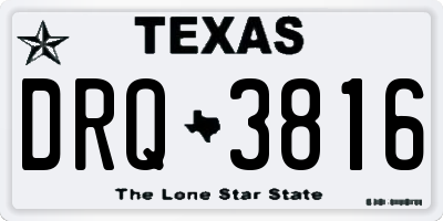 TX license plate DRQ3816