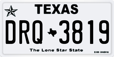 TX license plate DRQ3819