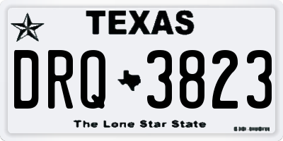 TX license plate DRQ3823