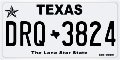 TX license plate DRQ3824