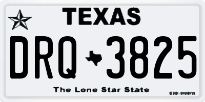 TX license plate DRQ3825