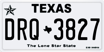 TX license plate DRQ3827