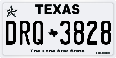 TX license plate DRQ3828