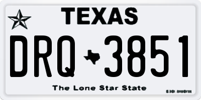 TX license plate DRQ3851