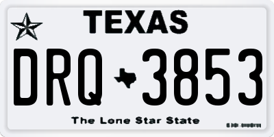 TX license plate DRQ3853