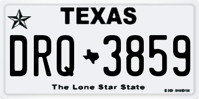 TX license plate DRQ3859