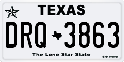 TX license plate DRQ3863