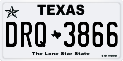 TX license plate DRQ3866