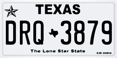 TX license plate DRQ3879