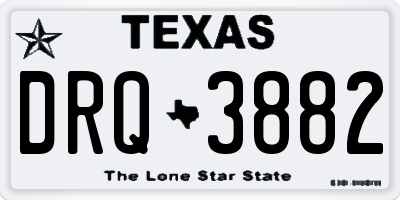 TX license plate DRQ3882