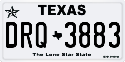 TX license plate DRQ3883