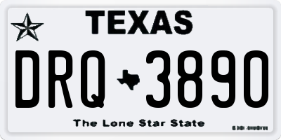 TX license plate DRQ3890