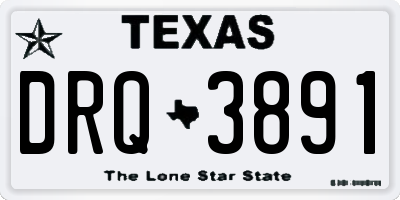 TX license plate DRQ3891