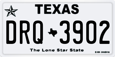 TX license plate DRQ3902