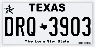 TX license plate DRQ3903