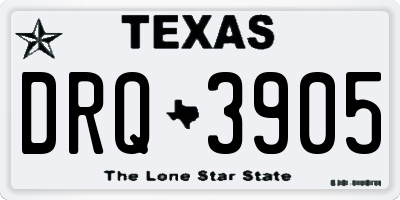 TX license plate DRQ3905
