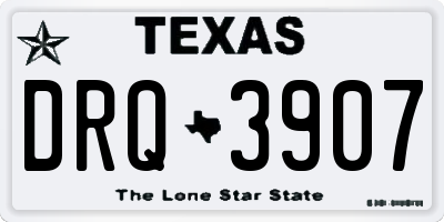 TX license plate DRQ3907