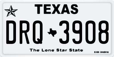 TX license plate DRQ3908