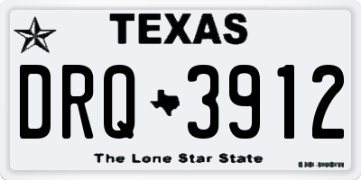 TX license plate DRQ3912